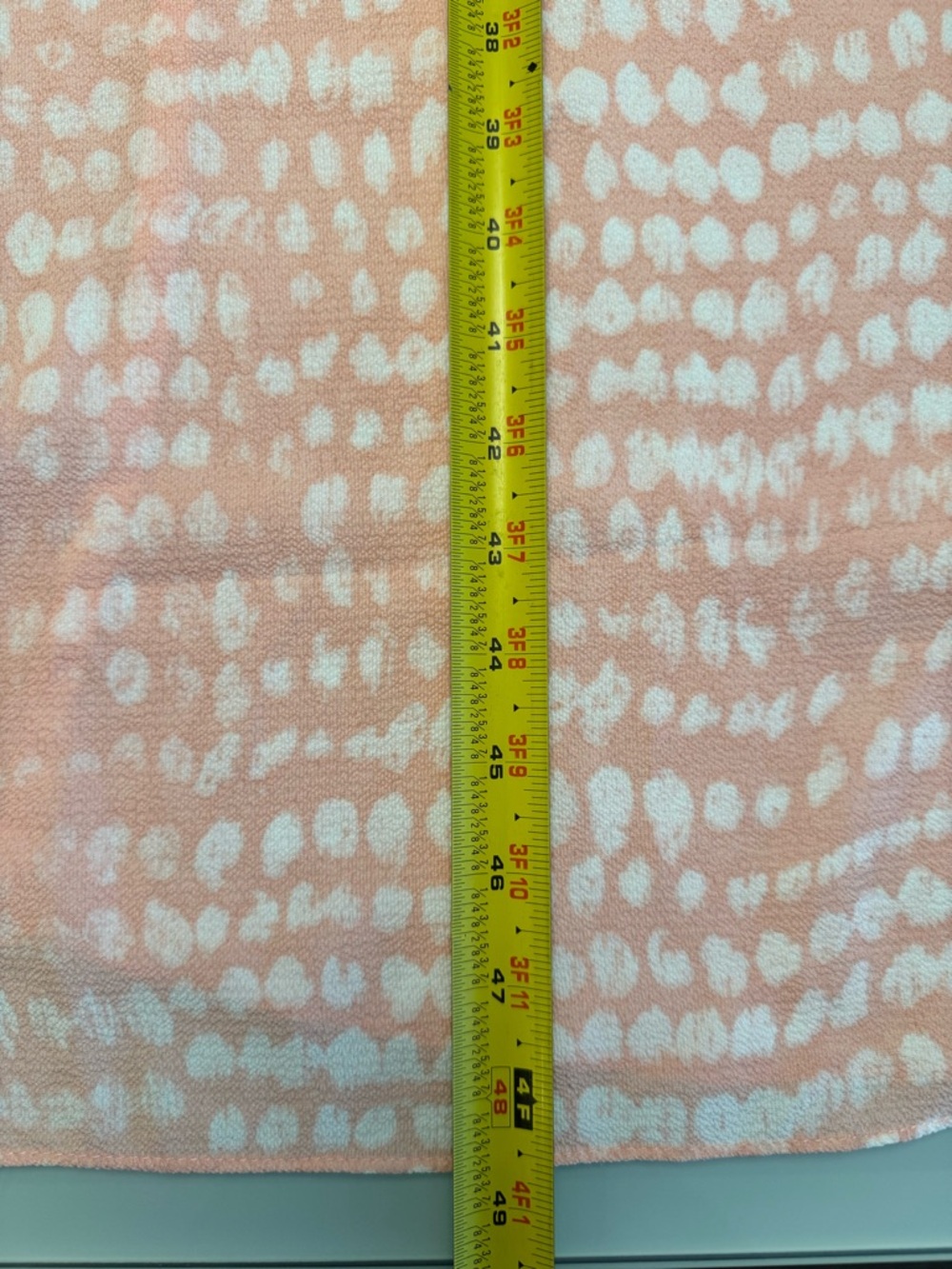 BCBG Paris Peach & White Spotted Ruffle Dress - Size Large - Wedding/Garden/Day - Picture 6 of 12
